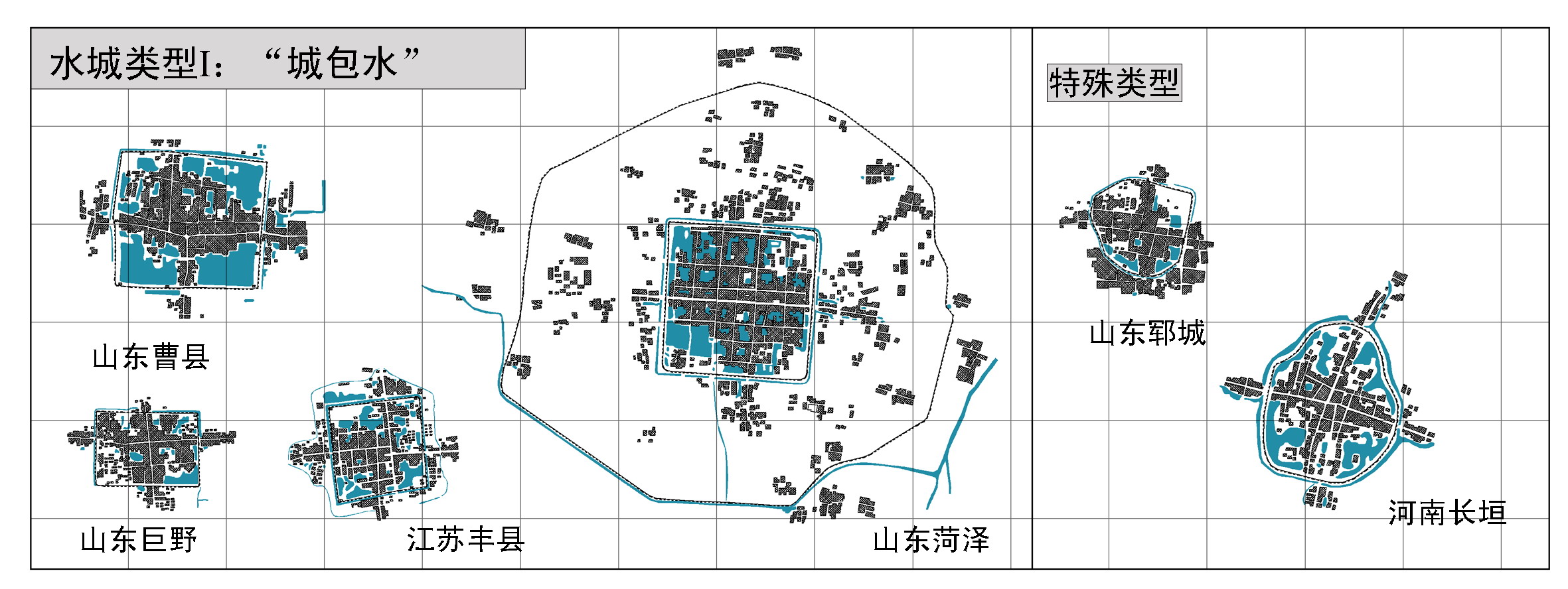 圖1 黃泛平原“水城”類型1——“城包水”(1).jpg